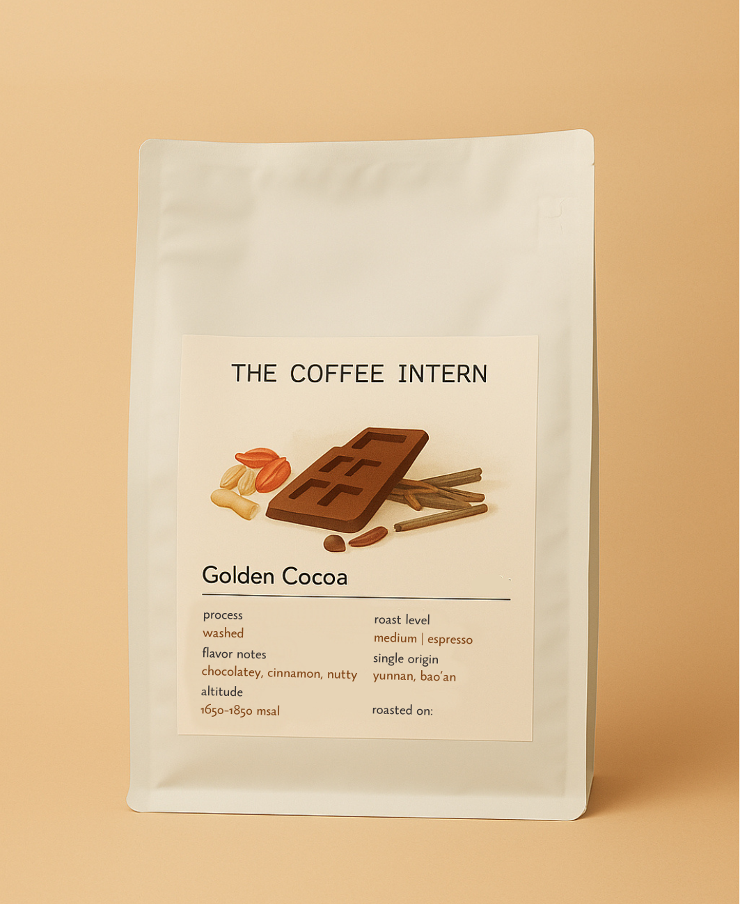 Golden Cocoa Yunnan Single Origin Specialty Arabica Coffee Bean