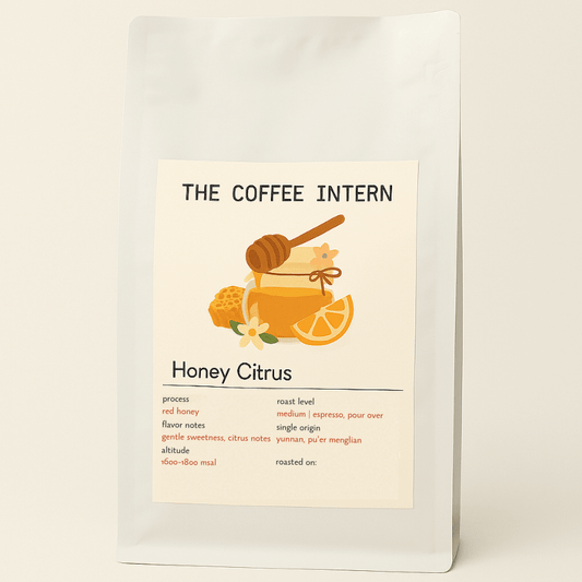 The_Coffee_Intern Grape_Cloud Coffee Yunnan Golden_Cocoa Intern_First_Crush Honey_Citrus