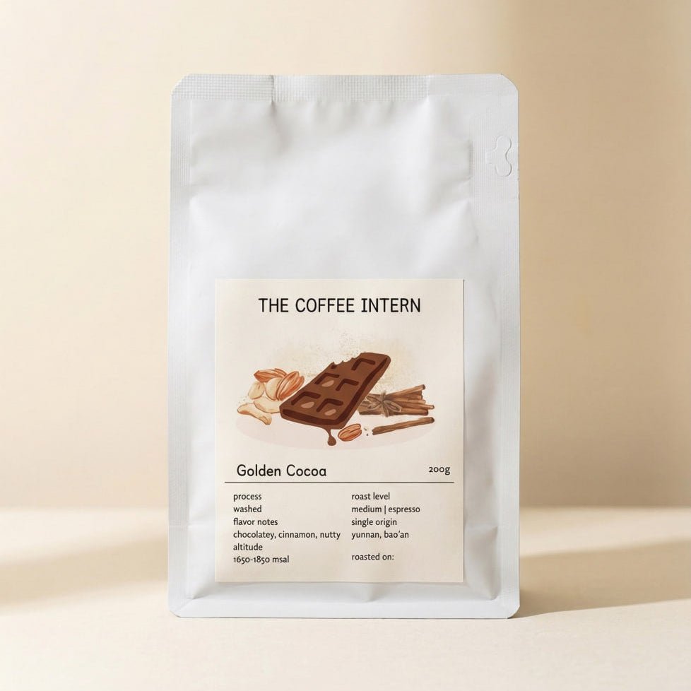 The_Coffee_Intern Grape_Cloud Coffee Yunnan Golden_Cocoa Intern_First_Crush Honey_Citrus
